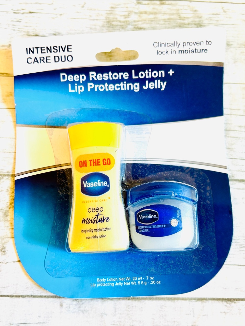 Vaseline Intensive Care Duo Travel Set - Mini Lotion & Lip Protecting Jelly